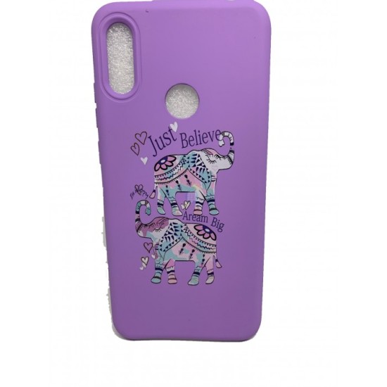 SILICONE CASE WITH DESIGN SAMSUNG GALAXY A40 PURPLE