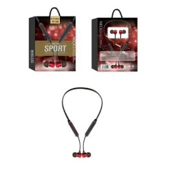 TF-100 NEW WIRELESS BLUETOOTH HANGING HEADPHONES NECK SPORTS 5.0 VERMEHLO