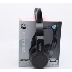 CAT EAR SHAPE WIRELESS HEADPHONE XY-207 WITH NOISE CANCELING FUNCTION BLACK  CAT EAR SHAPE WIRELESS HEADPHONE XY-207 WITH NOISE CANCELING FUNCTION BLACK