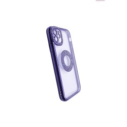 Soft Silicone Case with Diamond Design for Apple iPhone 12 Purple Soft Silicone Case with Diamond Design for Apple iPhone 12 Purple