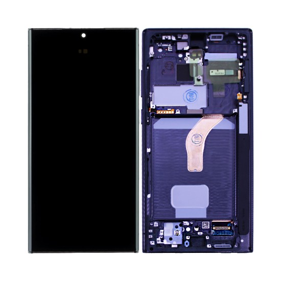 Touch+Display+Frame Samsung Galaxy S22 Ultra 5G/S908 Service Pack Preto