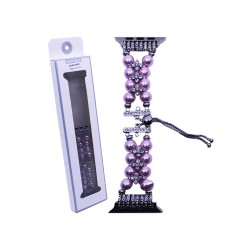 Bracelete de Pedra Natural Smartwatch 42/44/45/49mm Rosa