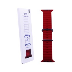 Bracelete de Silicon Ocean Smartwatch Alpine Loop 42/44/45/49mm Vermelho