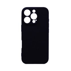Soft Silicone Case with Camera Shield for Apple iPhone 16 Pro Black Soft Silicone Case with Camera Shield for Apple iPhone 16 Pro Black
