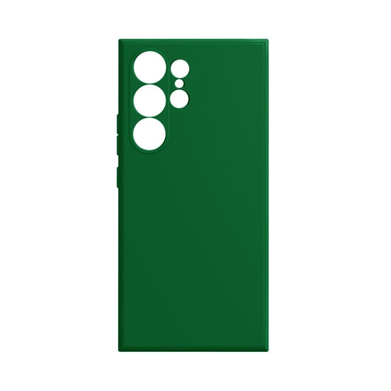 Capa de Silicone com Moldura de Câmera para Samsung Galaxy S23 Ultra Verde Escuro