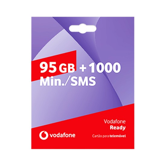 Vodafone Ready 95GB+1000 Minutes Talktime/SMS SIM Card for One Month Vodafone Ready 95GB+1000 Minutes Talktime/SMS SIM Card for One Month