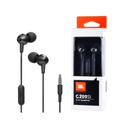 JBL Earphones C200SI with Microphone 3.5mm 1.2m Black JBL Earphones C200SI with Microphone 3.5mm 1.2m Black