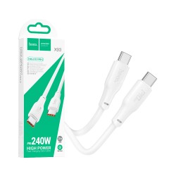 Cabo Hoco X93 Force Tipo-C a Tipo-C PD 240W 5A 2M Branco