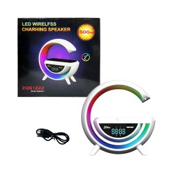 Coluna Sem Fio Mini Portátil com carregador sem fio Sing-e ZQS1222 Branco