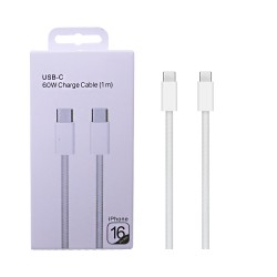 Cable Apple iPhone MUF72ZM/A Tipo-C a Tipo-C 60W 1M Blanco