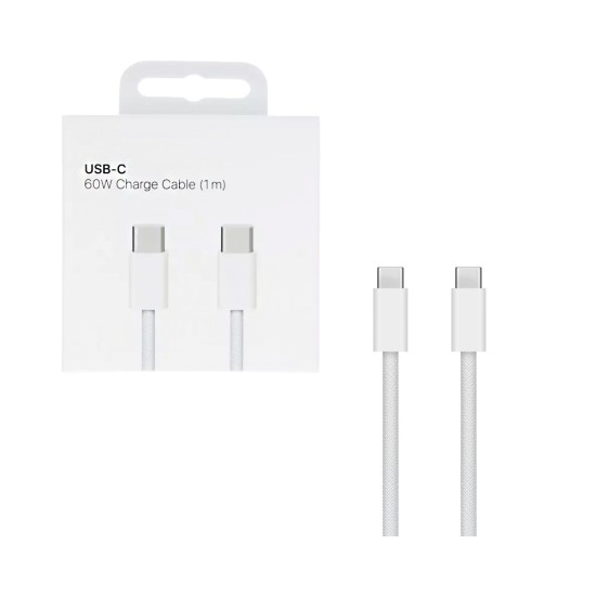 Cabo Apple iPhone MQKJ3ZM/A Tipo-C para Tipo-C 60W 1M Branco