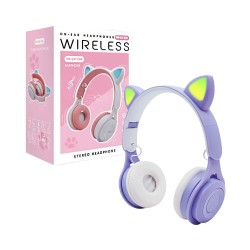 Auriculares Inalámbricos M6 Cat Ear Púrpura Auriculares Inalámbricos M6 Cat Ear Púrpura