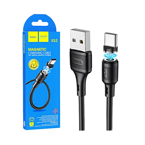 Hoco Magnetic Cable X52 Sereno Type-C 3A 1M Black