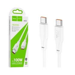 Cabo Hoco X93 Force Tipo-C a Tipo-C 100W 2M Branco