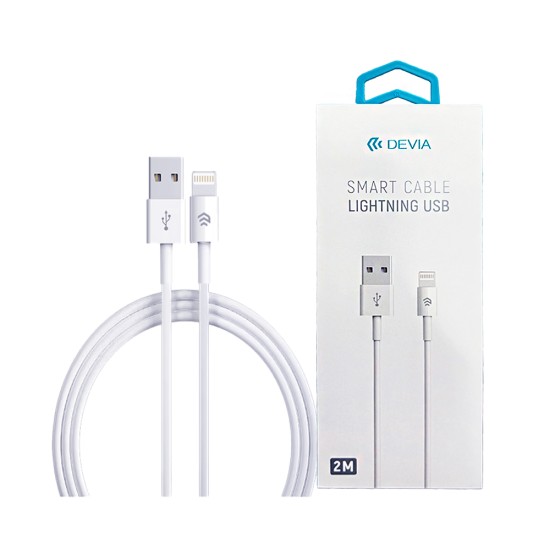 Cabo Devia EC064 Smart Series Lightning 2,1A 2M Branco