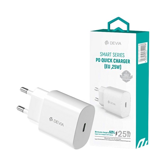 Devia Adapter RLC-383 Smart Series Type-C PD 25W White