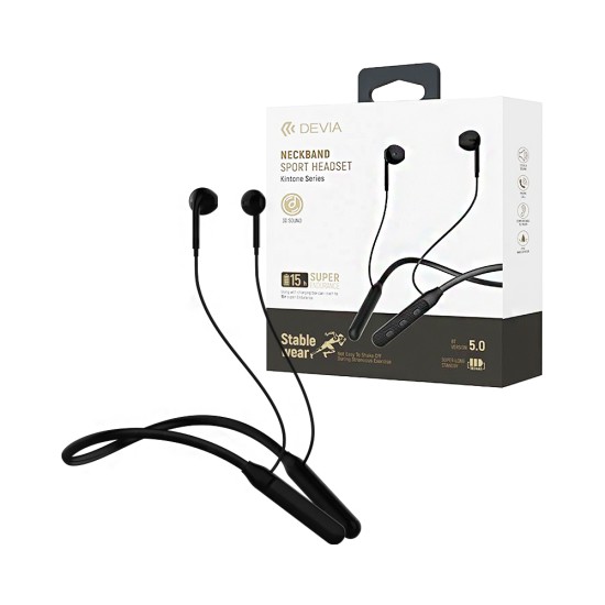 Devia Neckband Earphones Devia EM036 Kintone Series Black