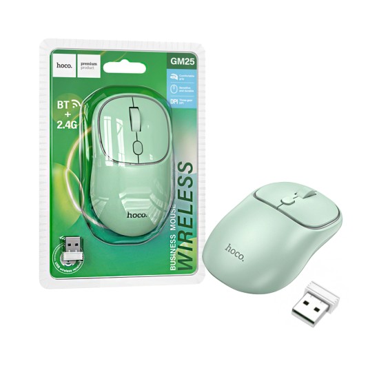 Hoco Wireless Mouse GM25 Royal 2.4GHz Light Green