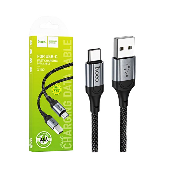 Hoco Cable X102 Fresh Type-c 3A 1m Black