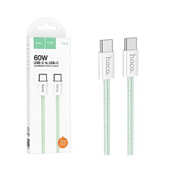 Cabo Hoco  X104 Source Tipo-C a Tipo-C 60W 3A 2M Verde