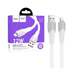 Cabo Hoco X106 Big bull Lightning 2,4A 2m Branco