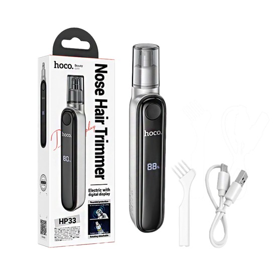 Hoco Hair Trimmer HP33 for Nose with display Metal Gray