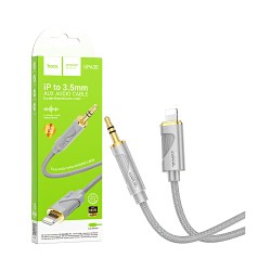 Cabo de Conversão de Áudio Hoco UPA30 Friend LIghtning para 3,5mm 1m Cinza