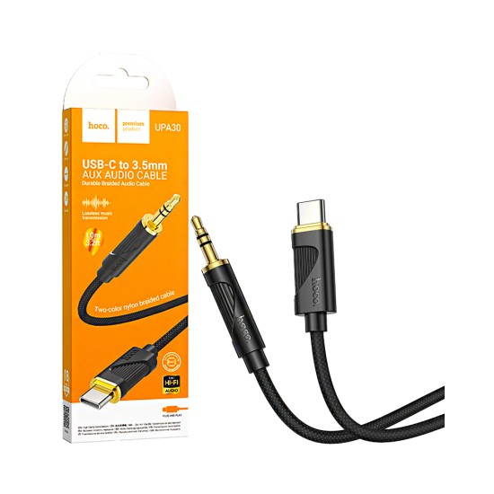 Hoco Audio Conversion Cable UPA30 Friend Type-C to 3.5mm 1m Black