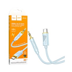 Cabo de Conversão de Áudio Hoco UPA30 Friend Tipo-C para 3,5mm 1m Azul