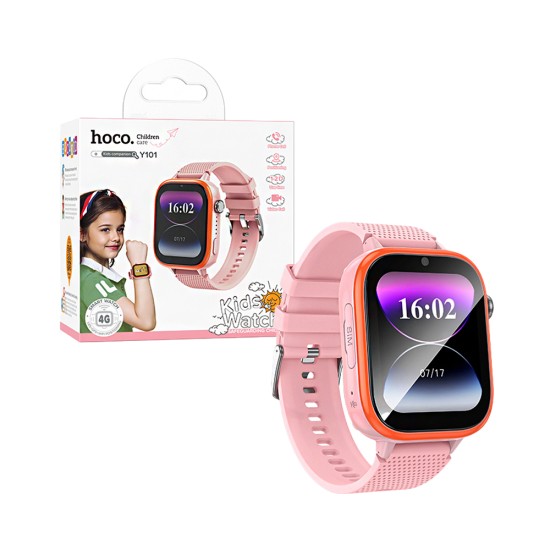 Hoco Smartwatch Y101 4G for children 1.83" (Call Version) Pink