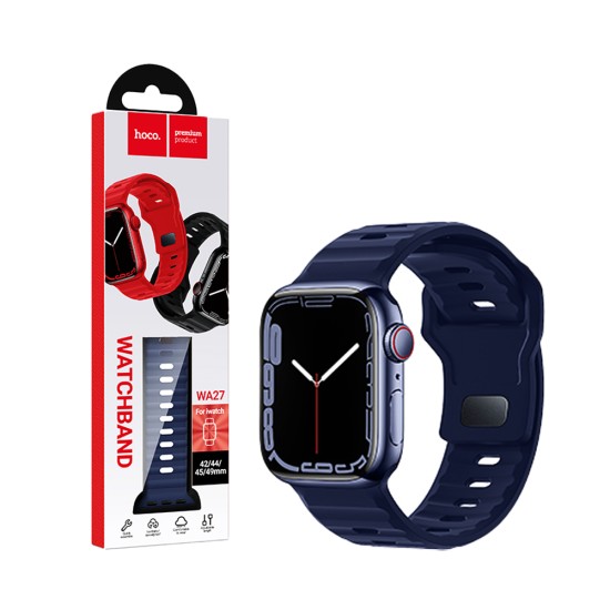 Hoco Silicone Bracelet WA27 Flexible Series iWatch (42/44/45/49mm) Navy Blue