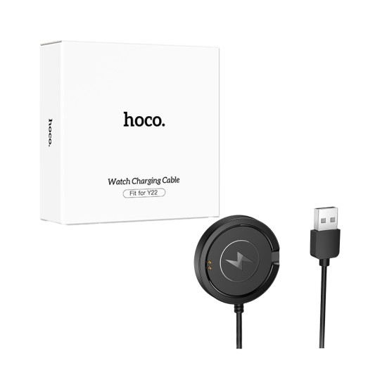 Hoco Wireless Charger for Y22 Sports Smartwatch Black