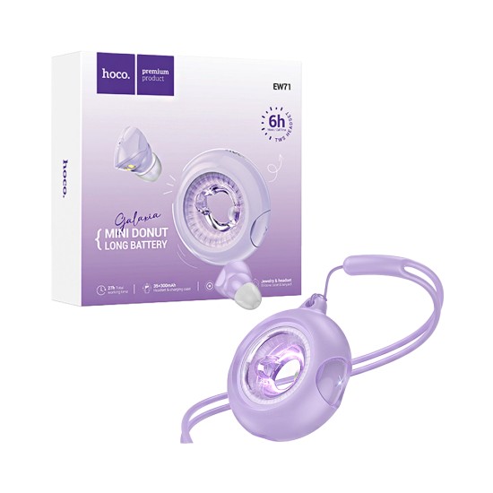 Hoco True Wireless Earbuds EW71 Galaxia Purple