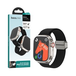 Bracelete de Nylon con Fivela Magnética Hoco AS104 para iWatch (38/40/41mm) Preto