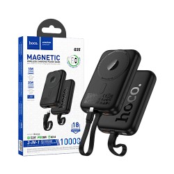 Power Bank Magnético Hoco Q35 com Cabo bidirecional Tipo-C para Lightning PD20W 10000mAh Negro