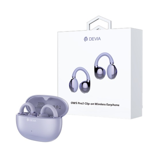 Devia Wireless Open Ear Headphone EM402 Pro 2 Clip-On Talent Purple