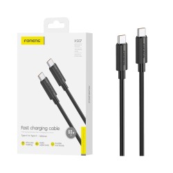 Cabo Foneng XS07 Tipo-C para Tipo-C 60W 1,2M Preto
