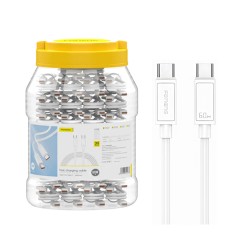 Cabo Foneng XS06 Tipo-C para Tipo-C 60W Jar 30Pcs 1m Branco
