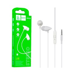 Denmen Earphones DR28 with Microphone 3.5mm 1.2m White Denmen Earphones DR28 with Microphone 3.5mm 1.2m White