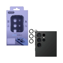 Protector de Cristal de Cámara Trasera para Samsung Galaxy S23 Ultra Negro Protector de Cristal de Cámara Trasera para Samsung Galaxy S23 Ultra Negro