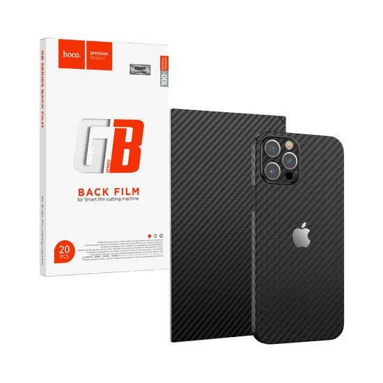 Protector de espalda Hoco GB009 Full covered pattern para smartphone Paquete 20 piezas Fibra carbono Negro