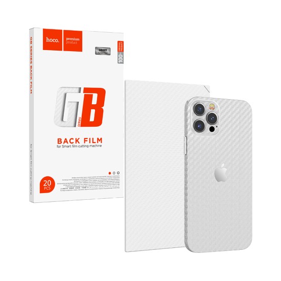 Protector de espalda Hoco GB009 Full covered pattern para smartphone Paquete 20 piezas Fibra carbono Transparente