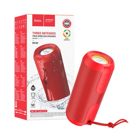 Coluna Sem Fio Portátil Hoco BS48 Artistic sports Vermelho