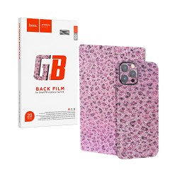 Protetor traseiro Mate Hoco GB015 Frosted Diamond para smartphone pacote 20 peças Leopardo Rosa