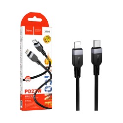 Hoco Cable X109 Energy Type-C to LIghtning PD27W 3M Black Hoco Cable X109 Energy Type-C to LIghtning PD27W 3M Black