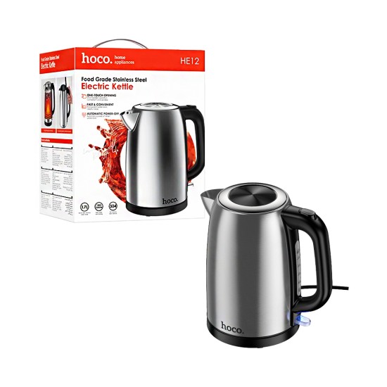 Chaleira Elétrica Hoco HE12 1,7L Aço Inoxidável