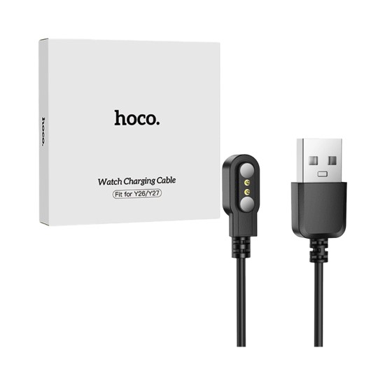 Carregador Sem Fio Hoco para Y26/Y27 Sports Smartwatch Preto Carregador Sem Fio Hoco para Y26/Y27 Sports Smartwatch Preto