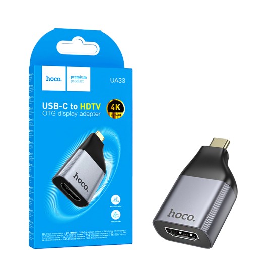 Hoco Adapter UA33 Type-C to HDTV Metal Grey