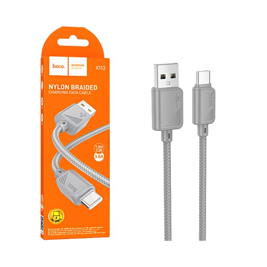 Cabo Hoco X113 Beneficio Tipo-C 3A Cinza Cabo Hoco X113 Beneficio Tipo-C 3A Cinza