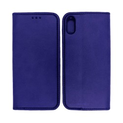 Leather Flip Cover with Internal Pocket for Apple iPhone XS Max Blue Leather Flip Cover with Internal Pocket for Apple iPhone XS Max Blue